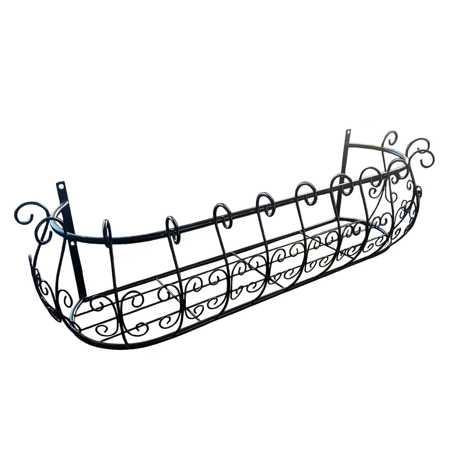 90cm Parisian Style Iron Window Box Wall Planter
