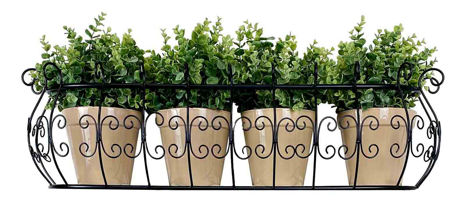 90cm Parisian Style Iron Window Box Planter Basket