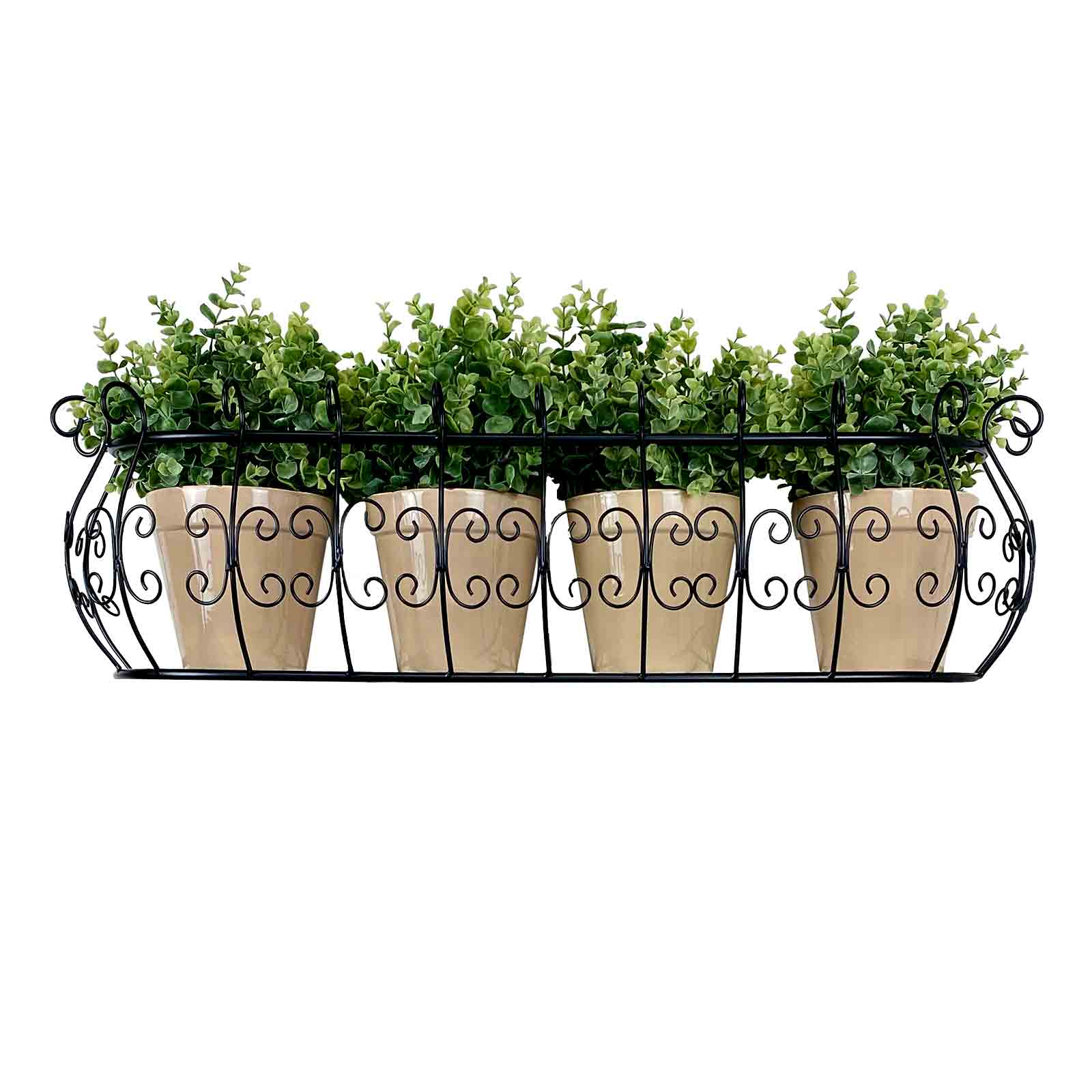 90cm Parisian Style Iron Window Box Wall Planter