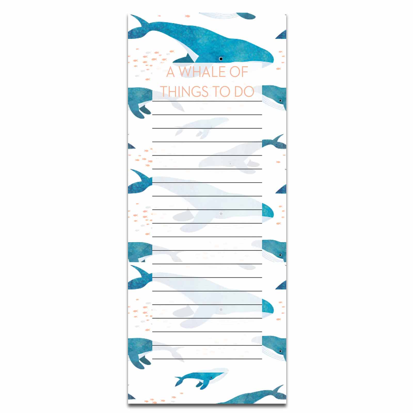 A Whale of Things To Do Magnetic Shopping List Jotter Notepad