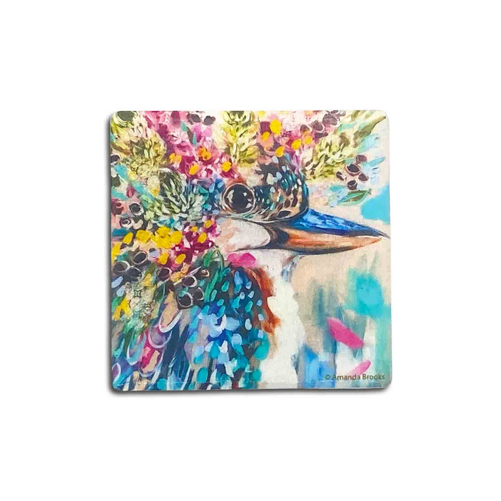 Amanda Brooks Kookaburra Flora Fine Art Magnet