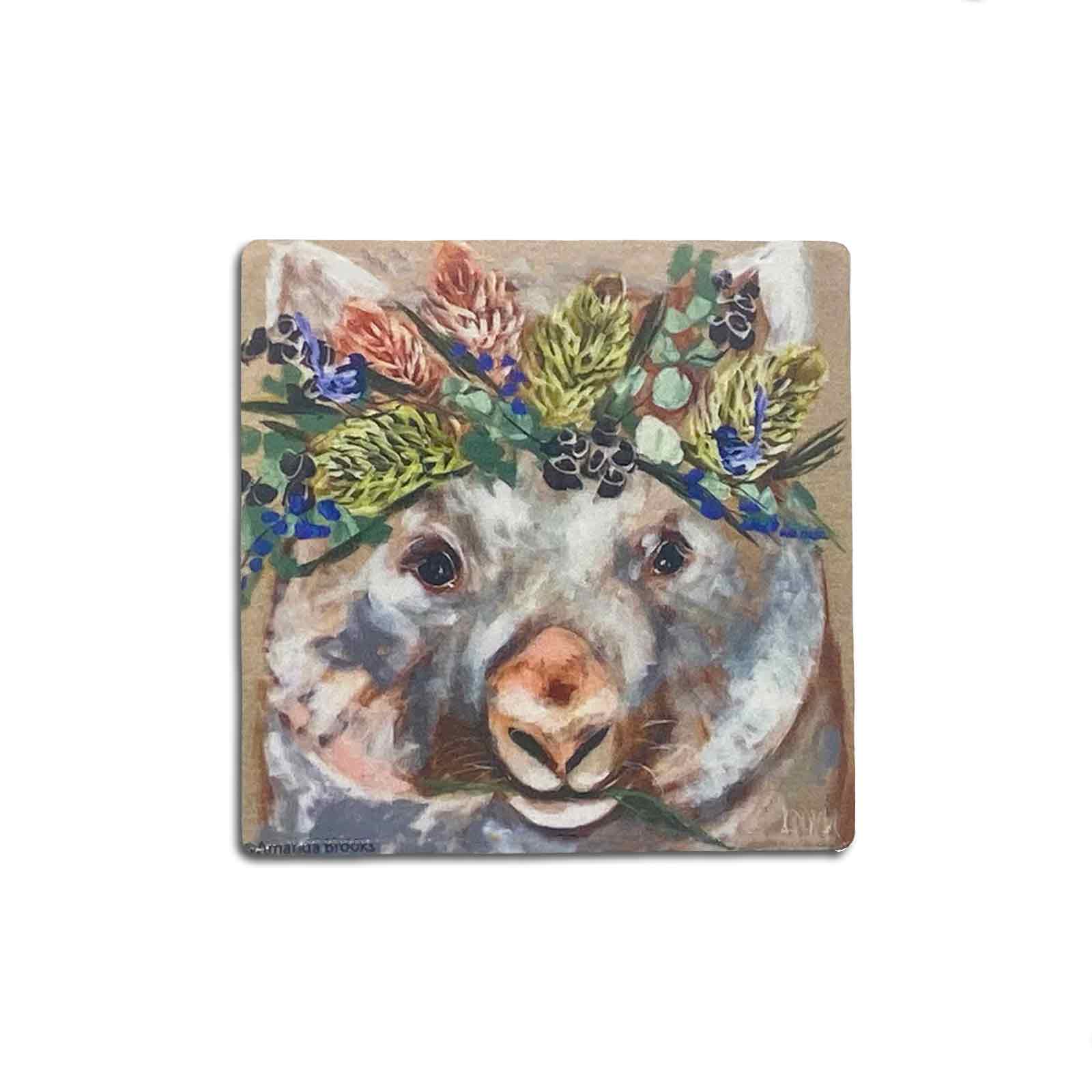 Amanda Brooks Forget Me Not Australian Wombat Fine Art Magnets