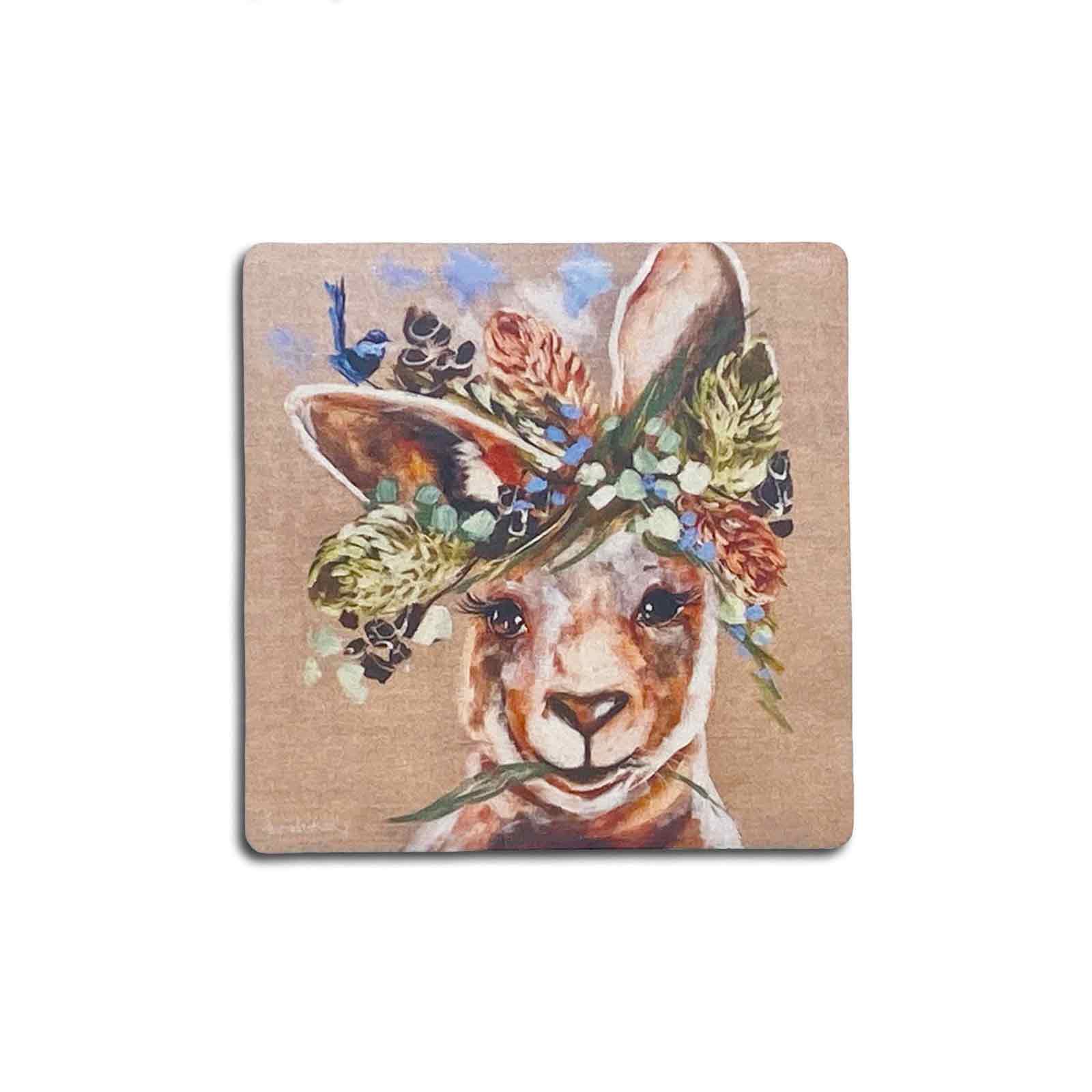 Amanda Brooks Forget Me Not Australian Kangaroo Fine Art Magnets