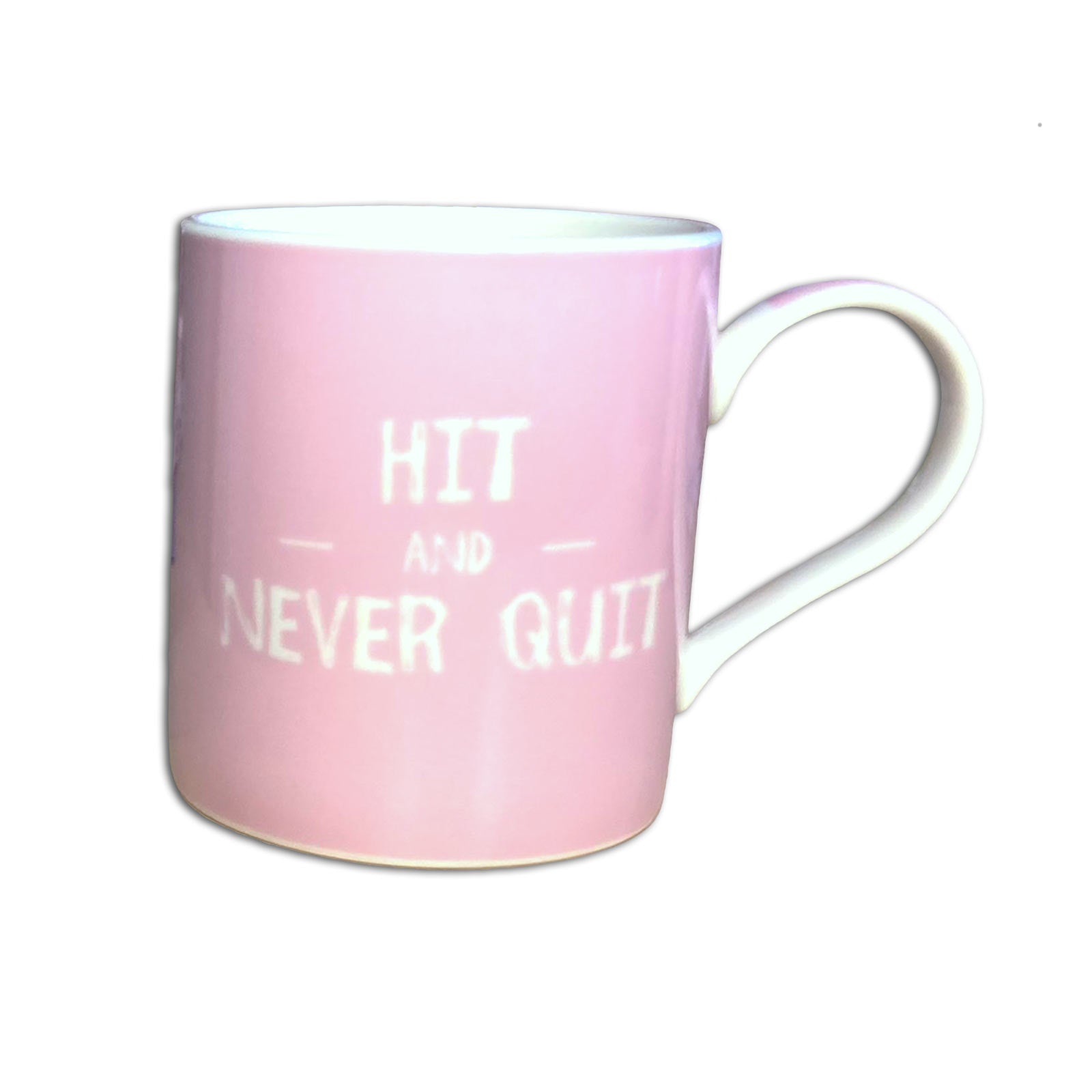 Pink mug with &