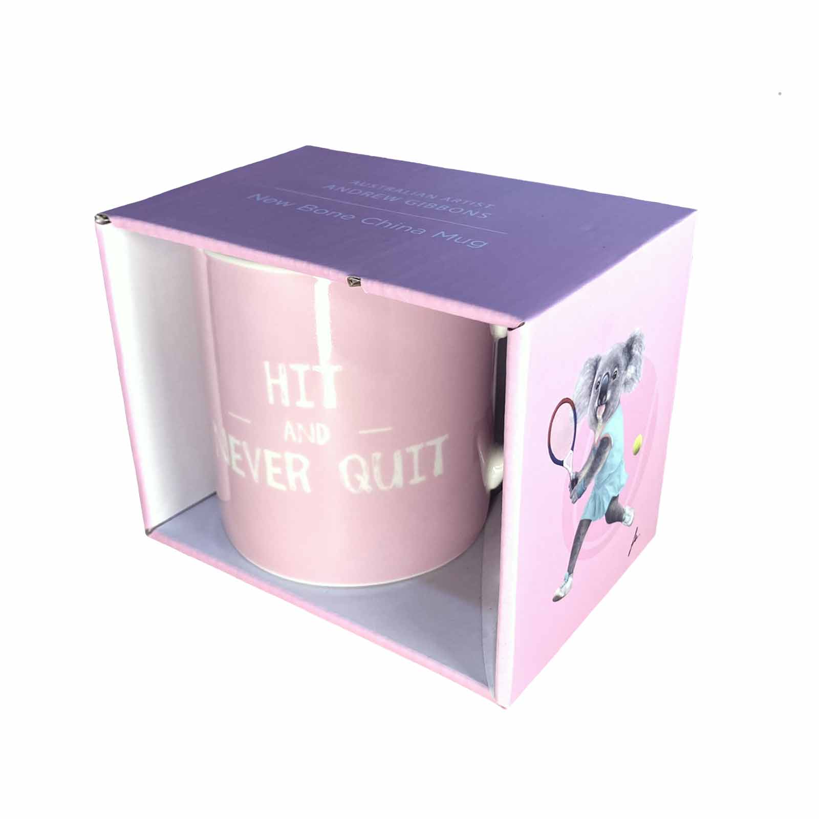 Pink mug with &