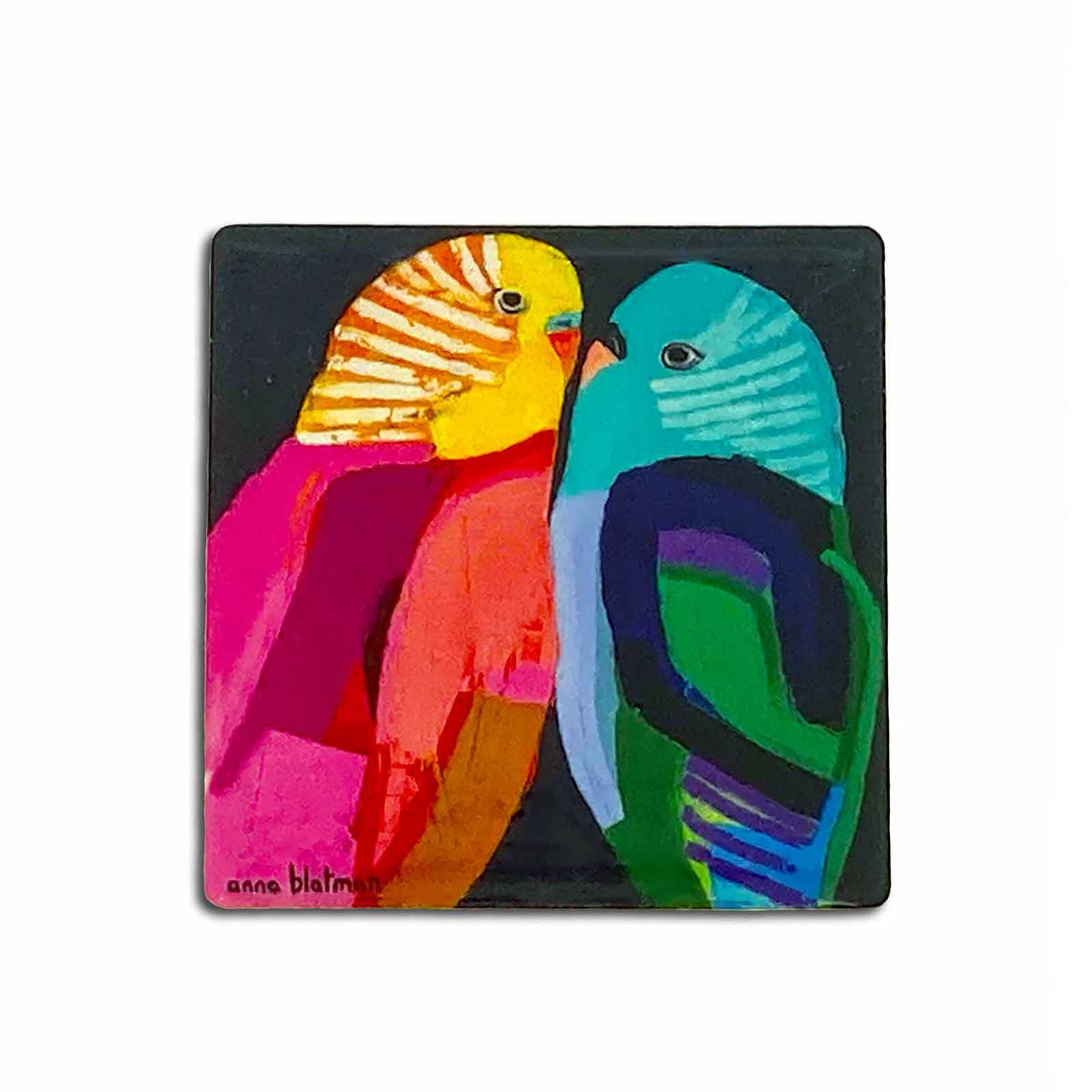 Anna Blatman Nicole & Keith Fine Art Bedgerigar Budgies Magnet