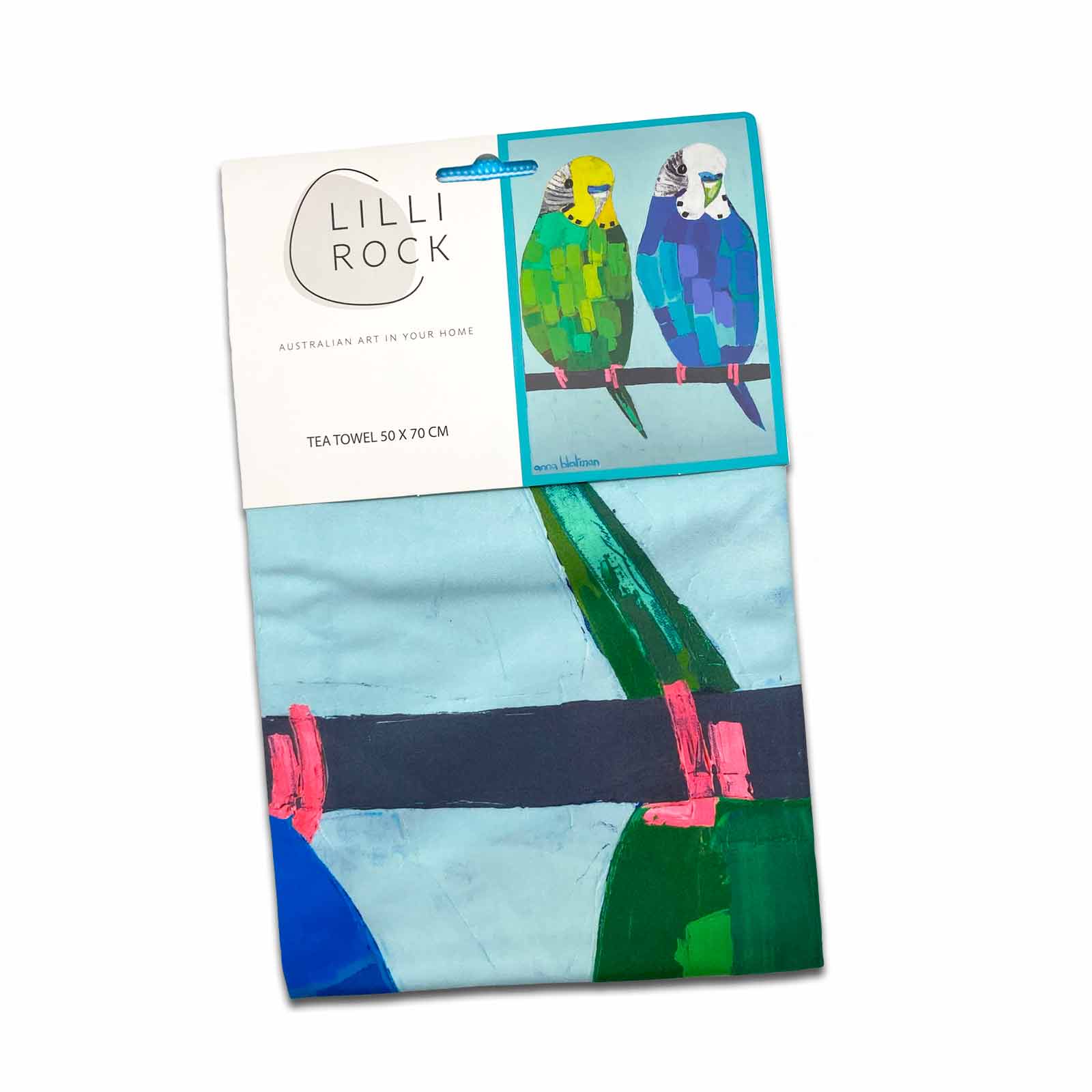Australian Artist Anna Blatman Byron & Bruno Microfibre Tea Towel