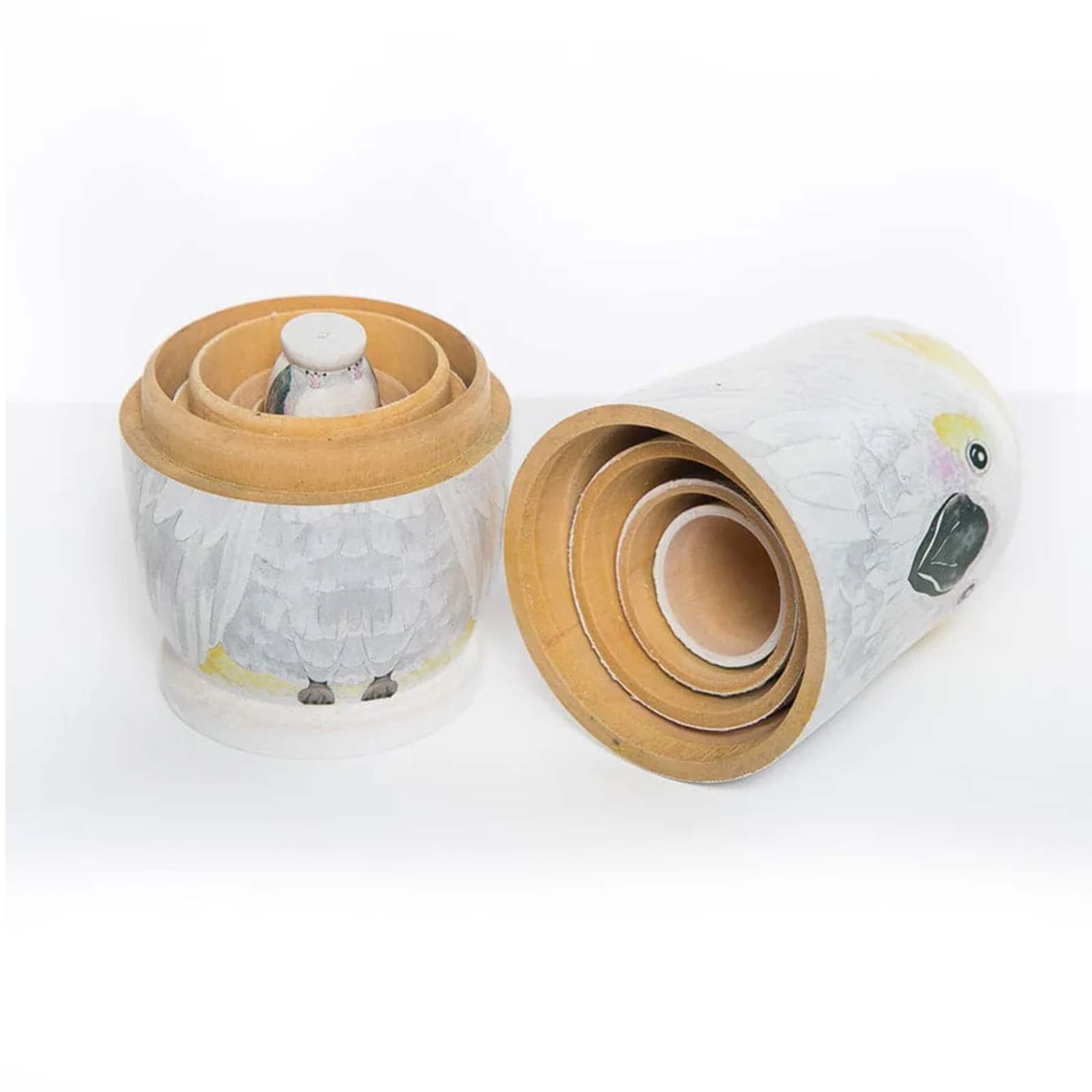 Australian Birds Wooden Nesting Dolls