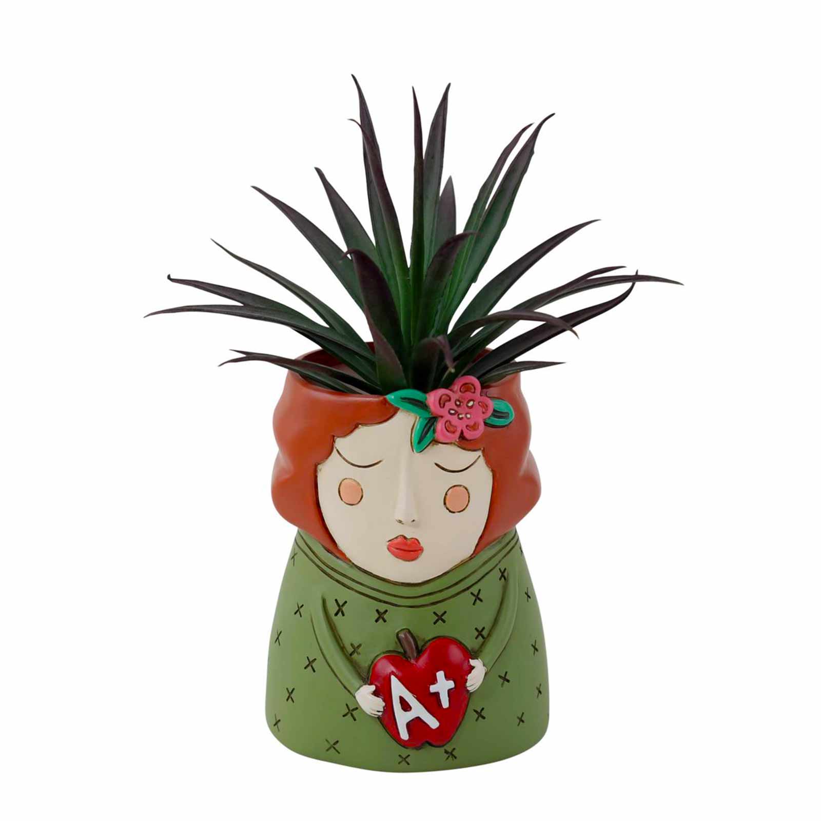 Allen Designs Resin Planter - Baby Teacher Planter with plant