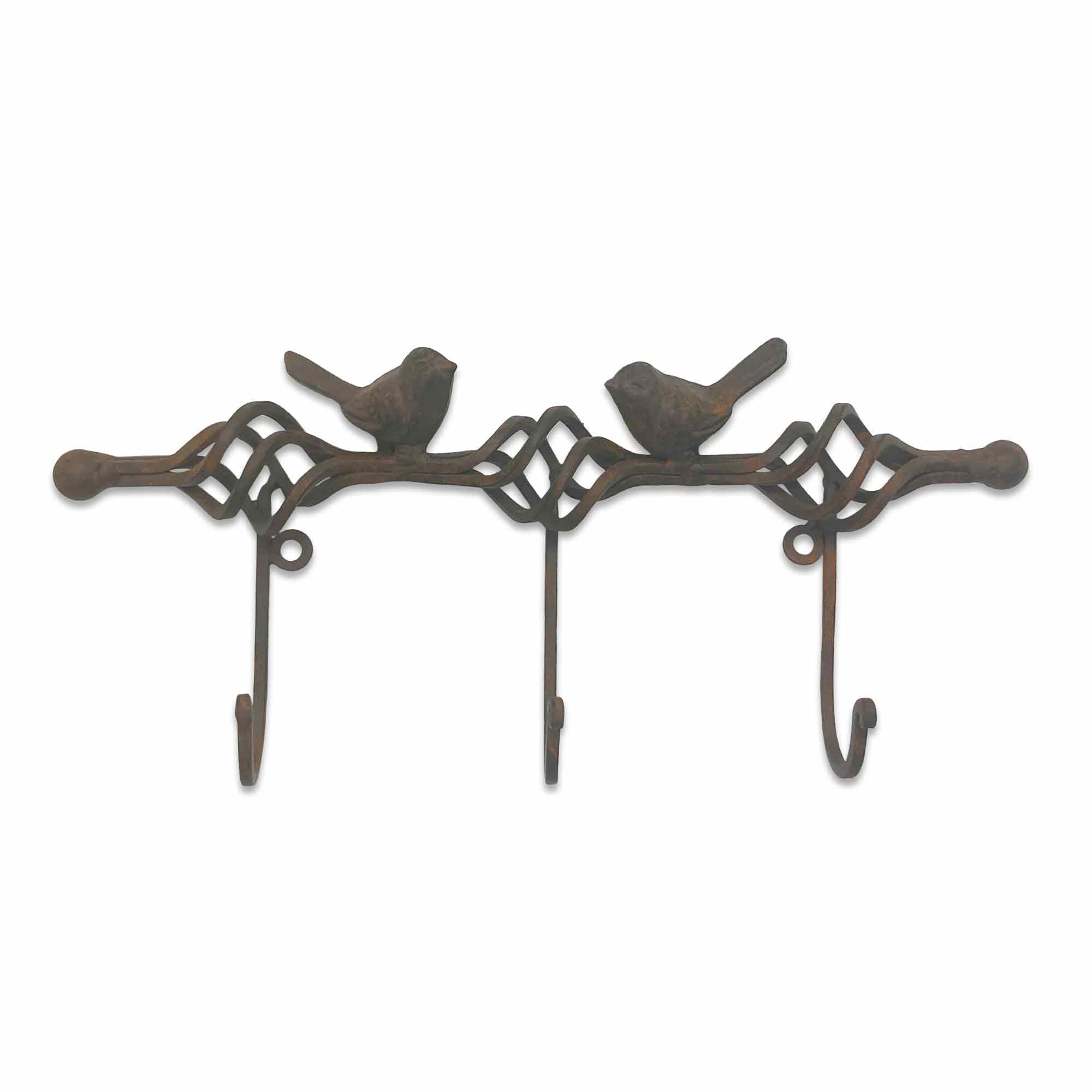 Decorative wall hook with bird design on a white background