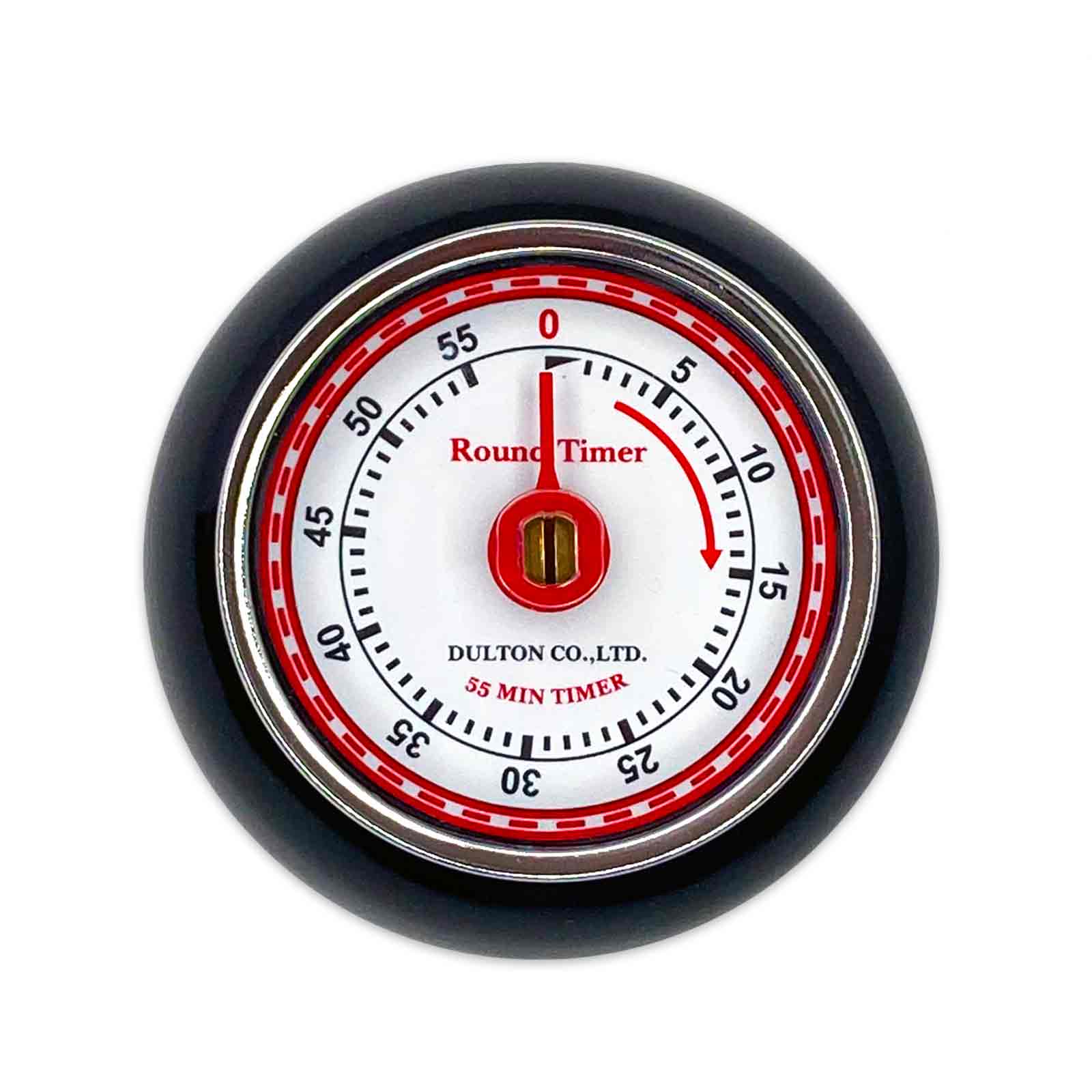 Black Dulton Magnetic Metal Mechanical Kitchen Timer