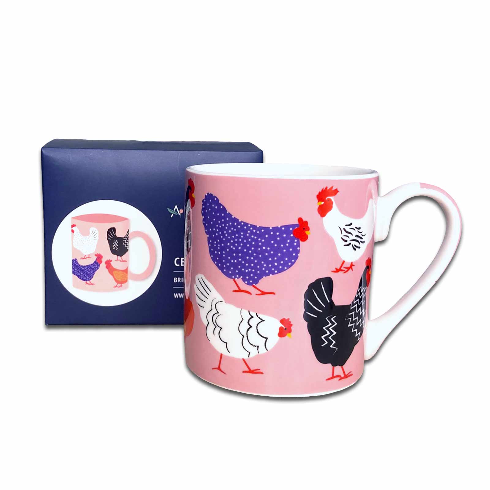 Bright Hens Gift Boxed Ceramic Coffee Mug