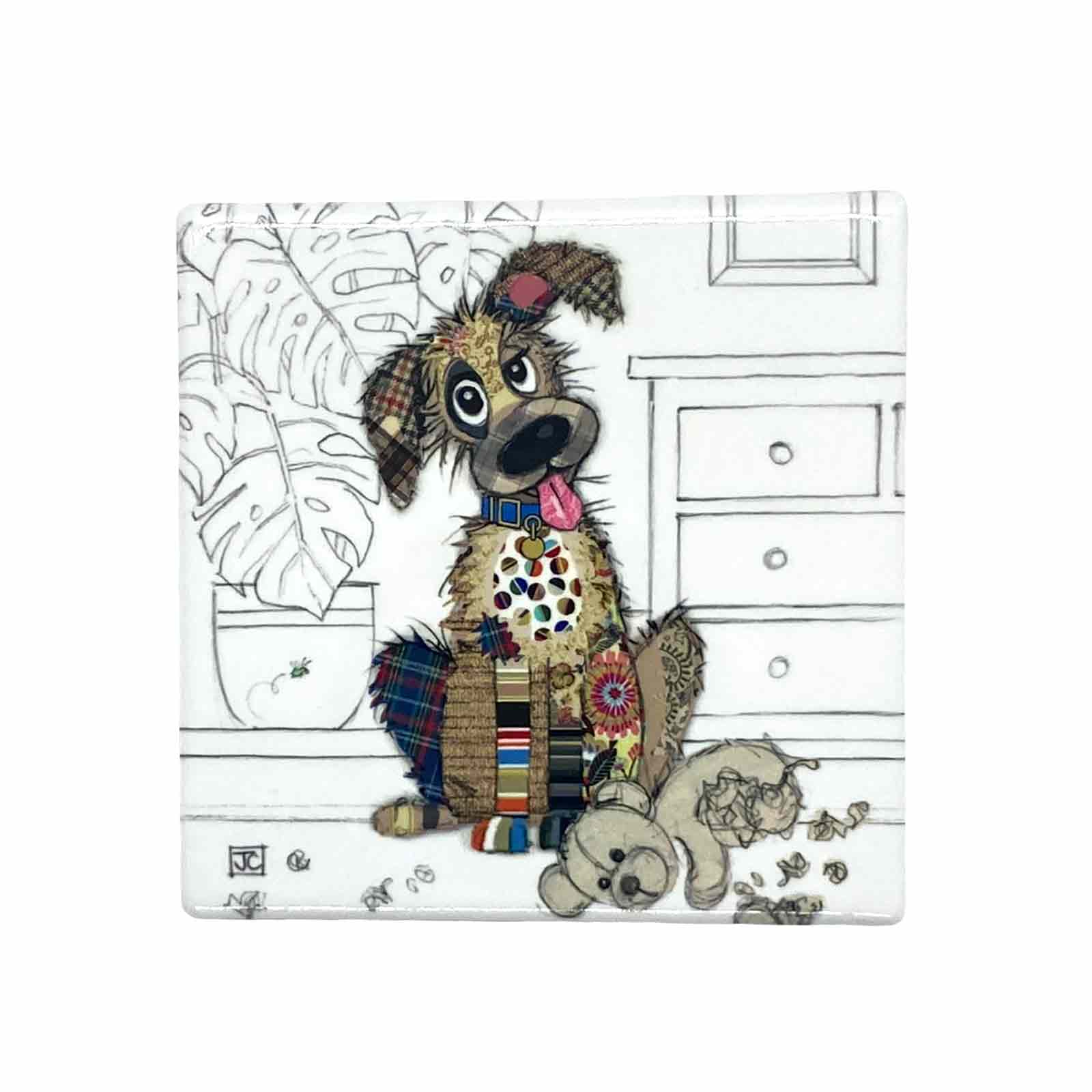 Bug Art Kooks Murphy Mutt Ceramic Coaster