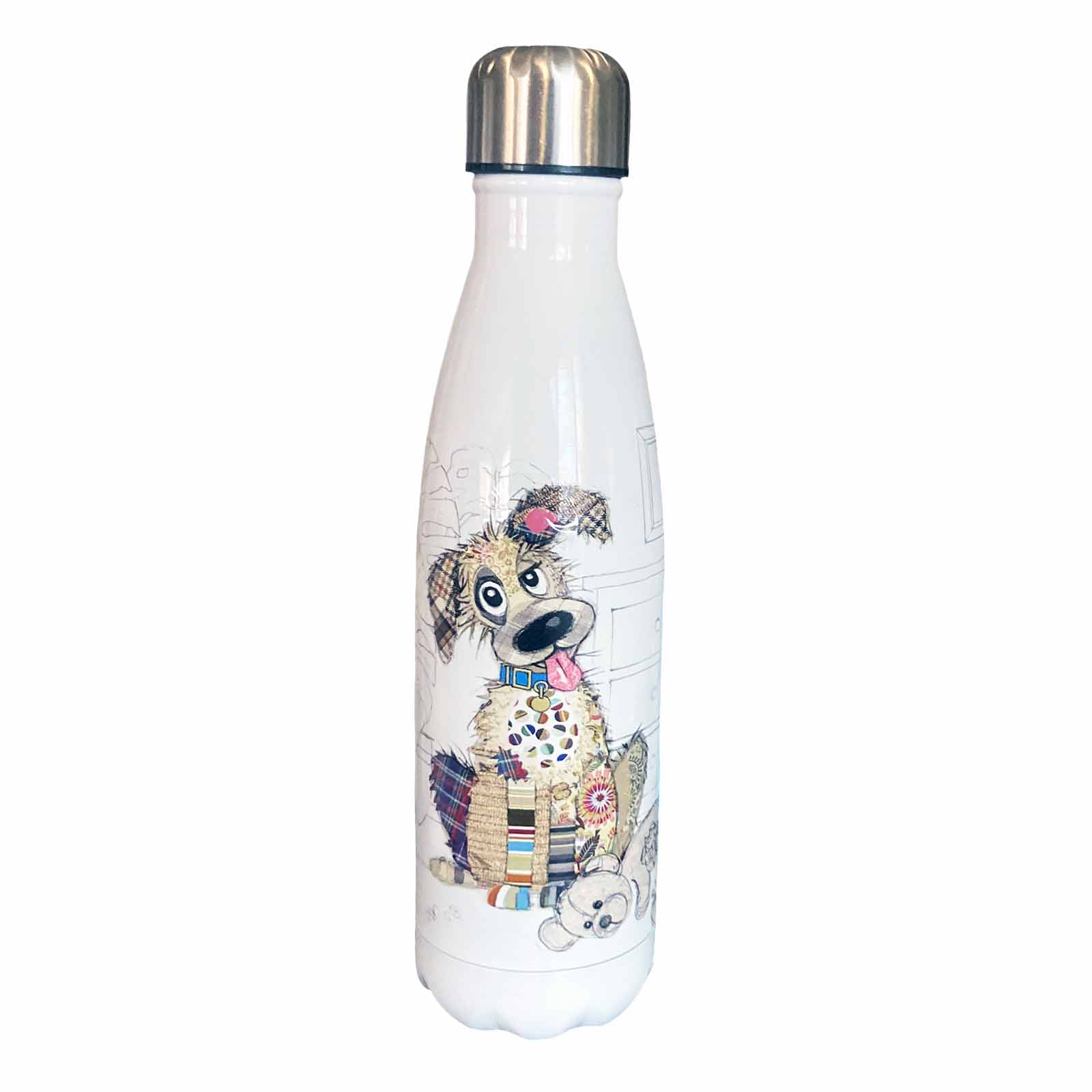 Bug Art Kooks Murphy Mutt Dog - 600ml Stainless Steel Water Bottle