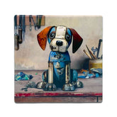 Bug Art Scraps Ceramic Coaster - Scrap Dog