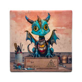 Bug Art Scraps Ceramic Coaster - Scrap Dragon