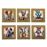 Bug Art Scraps Ceramic Coasters - 6 assorted designs