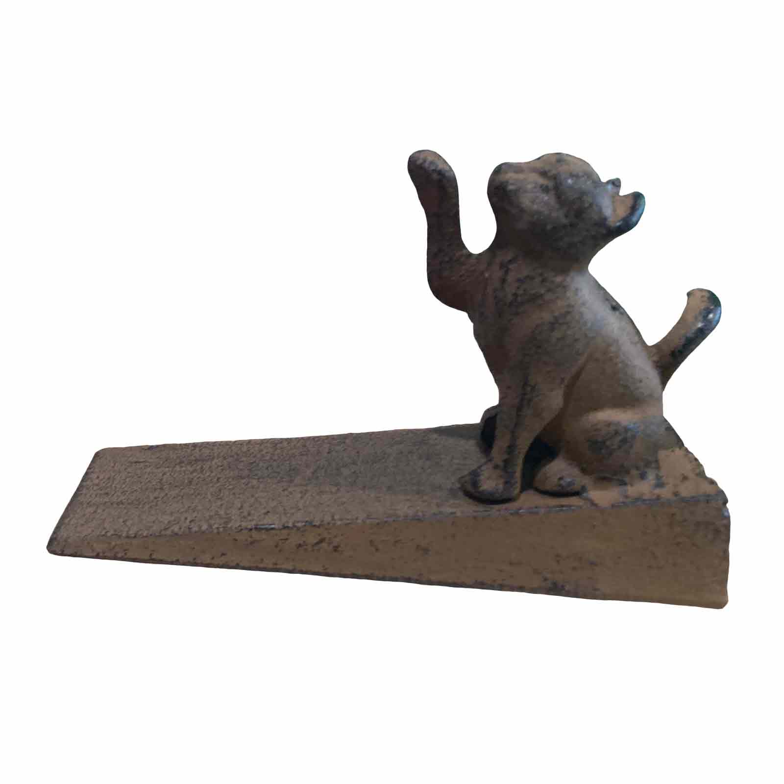 Cat Cast Iron Wedge Door Stop
