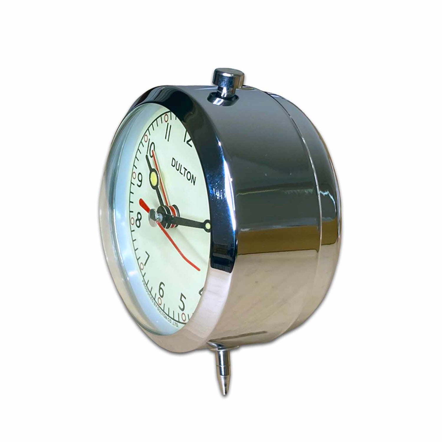 Chrome Dulton Retro Metal Alarm Clock