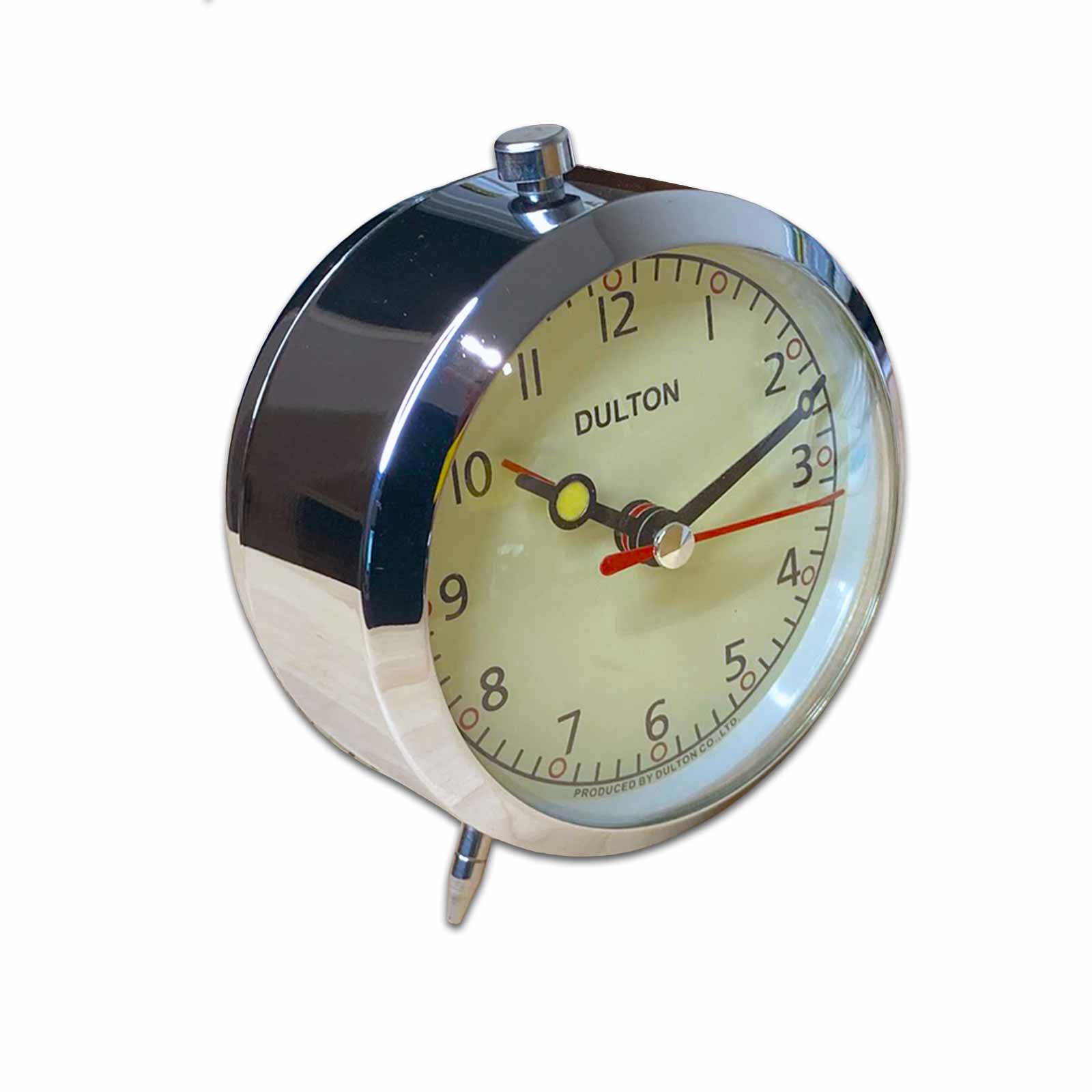 Chrome Dulton Retro Metal Alarm Clock