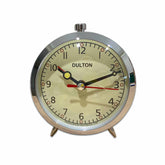 Chrome Dulton Retro Metal Alarm Clock