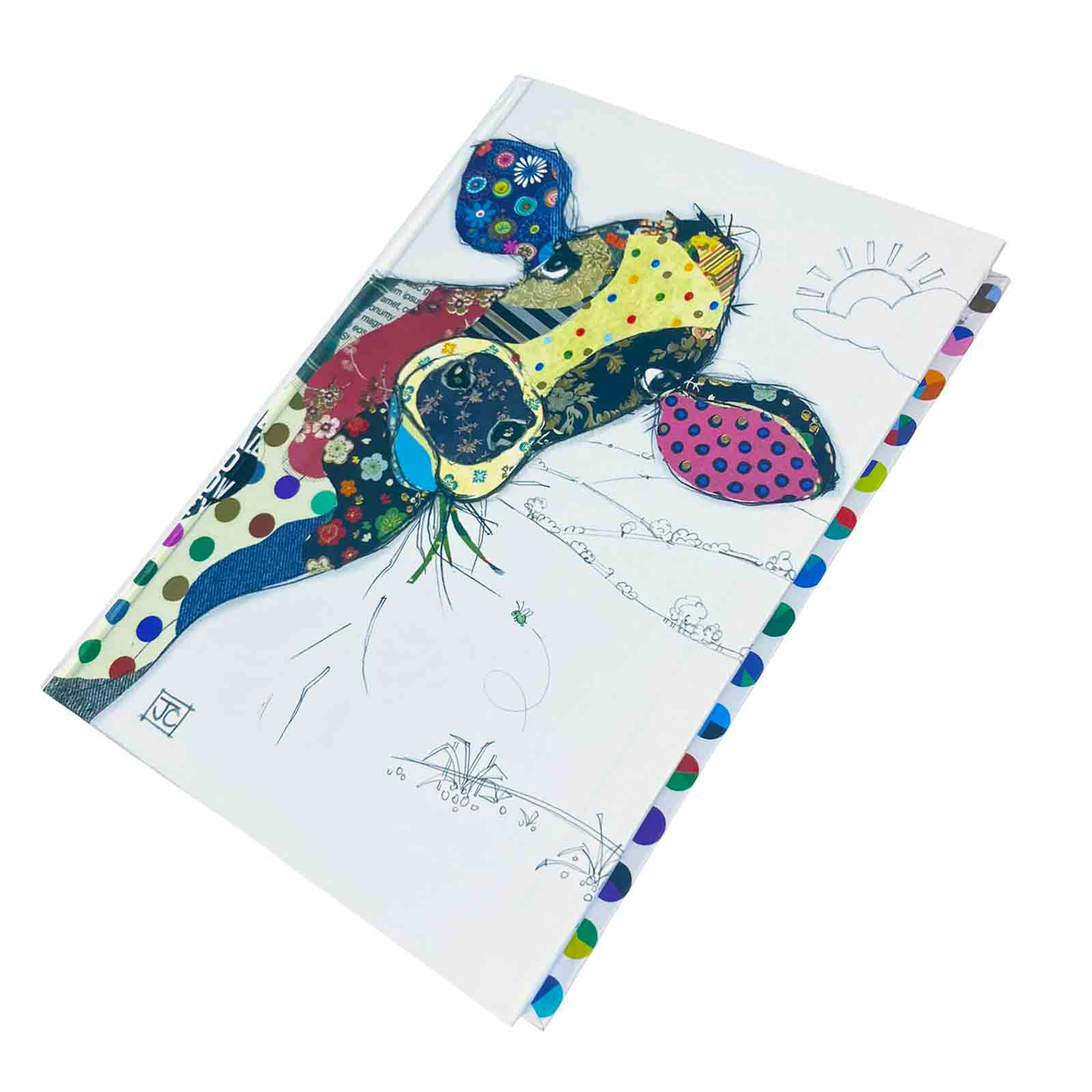 Connie Cow Bug Art Kooks A5 Hardcover Notebook