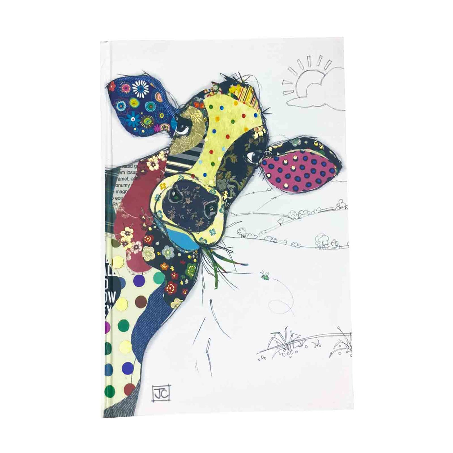 Connie Cow Bug Art Kooks A5 Hardcover Notebook