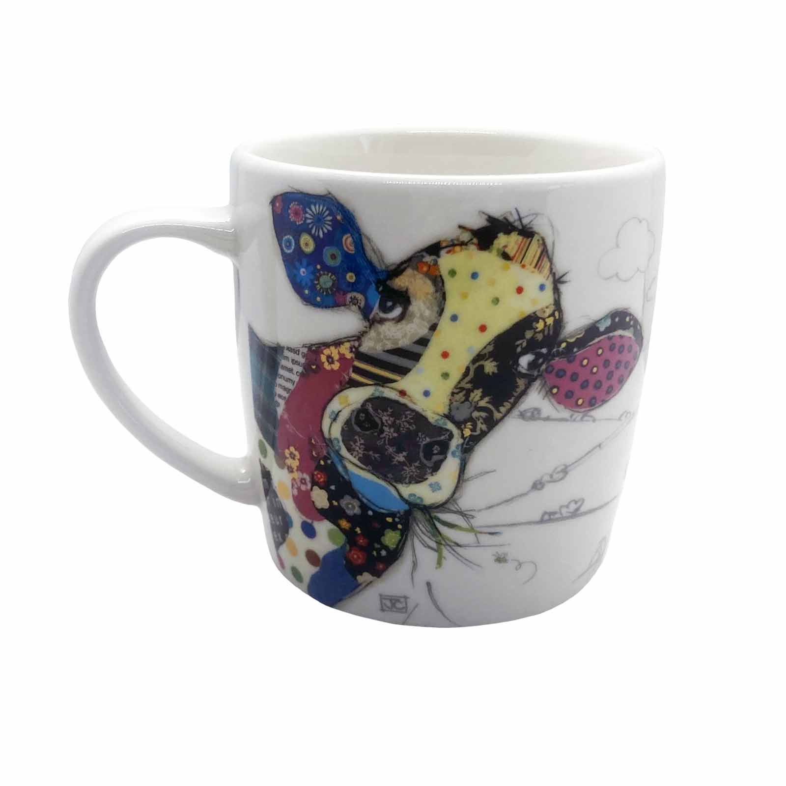 Connie Cow Bug Art Kooks Fine China Coffee Mug