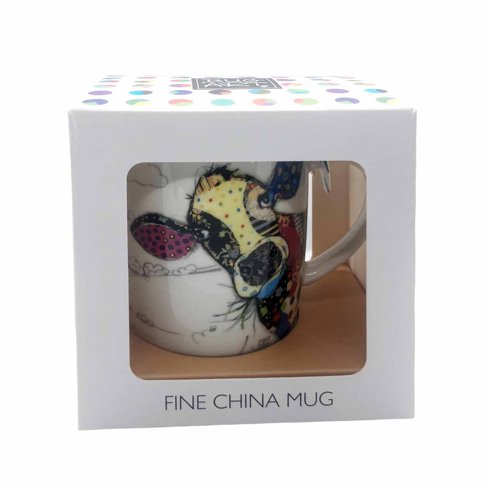 Connie Cow Bug Art Kooks Fine China Coffee Mug