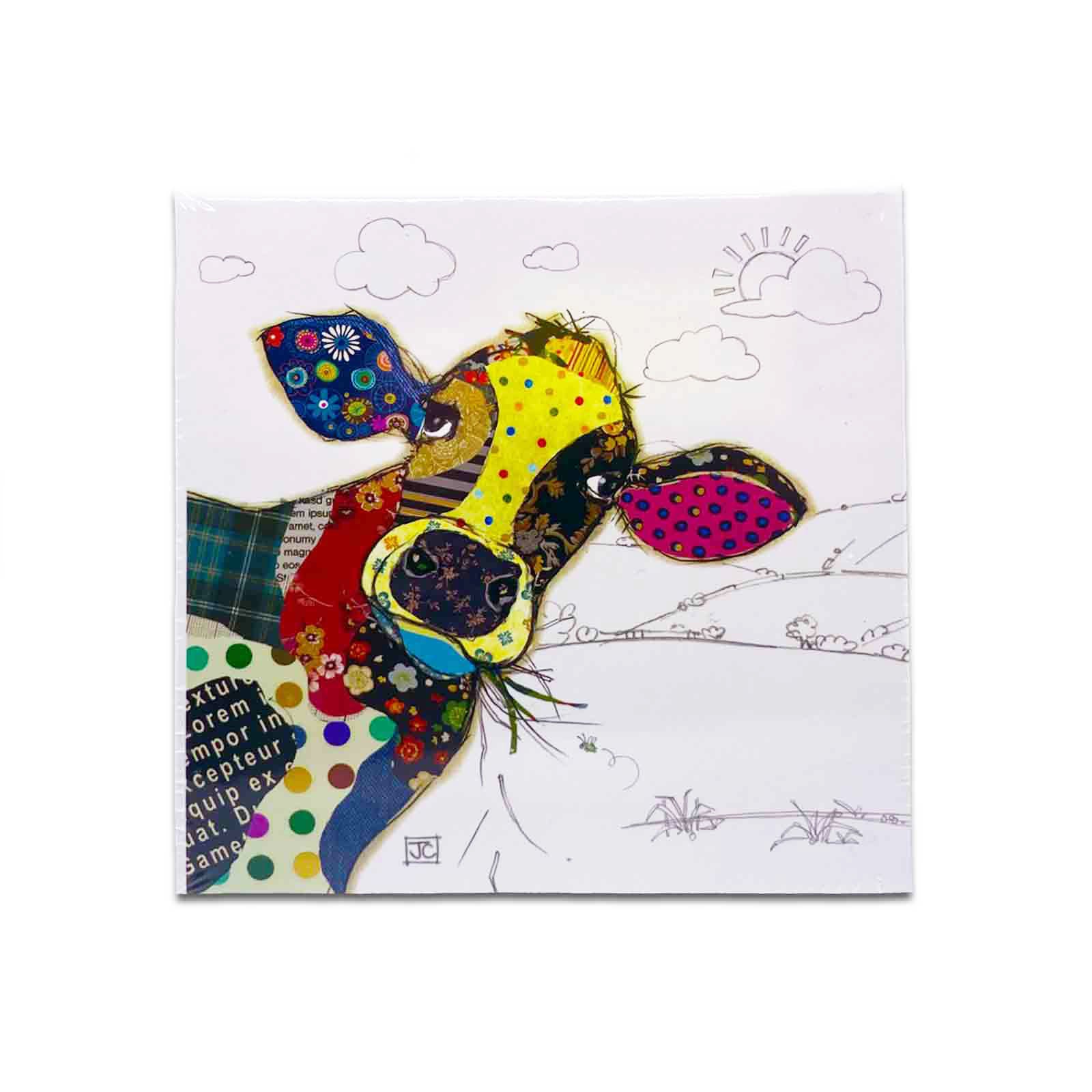 Connie Cow Bug Art Kook Hardcover Memo Pad with Pen