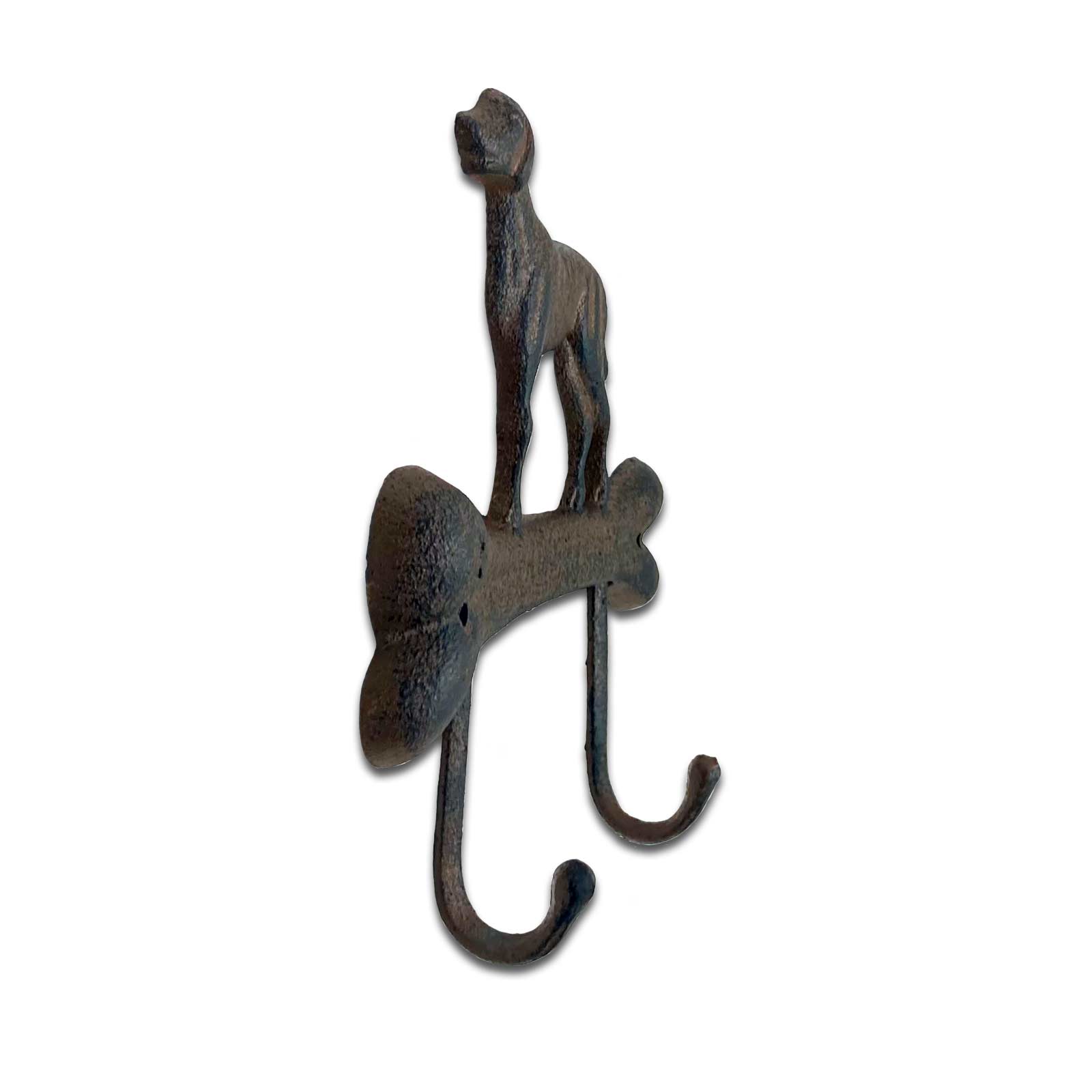 Dog and Bone Cast Iron Rustic Wall Hook