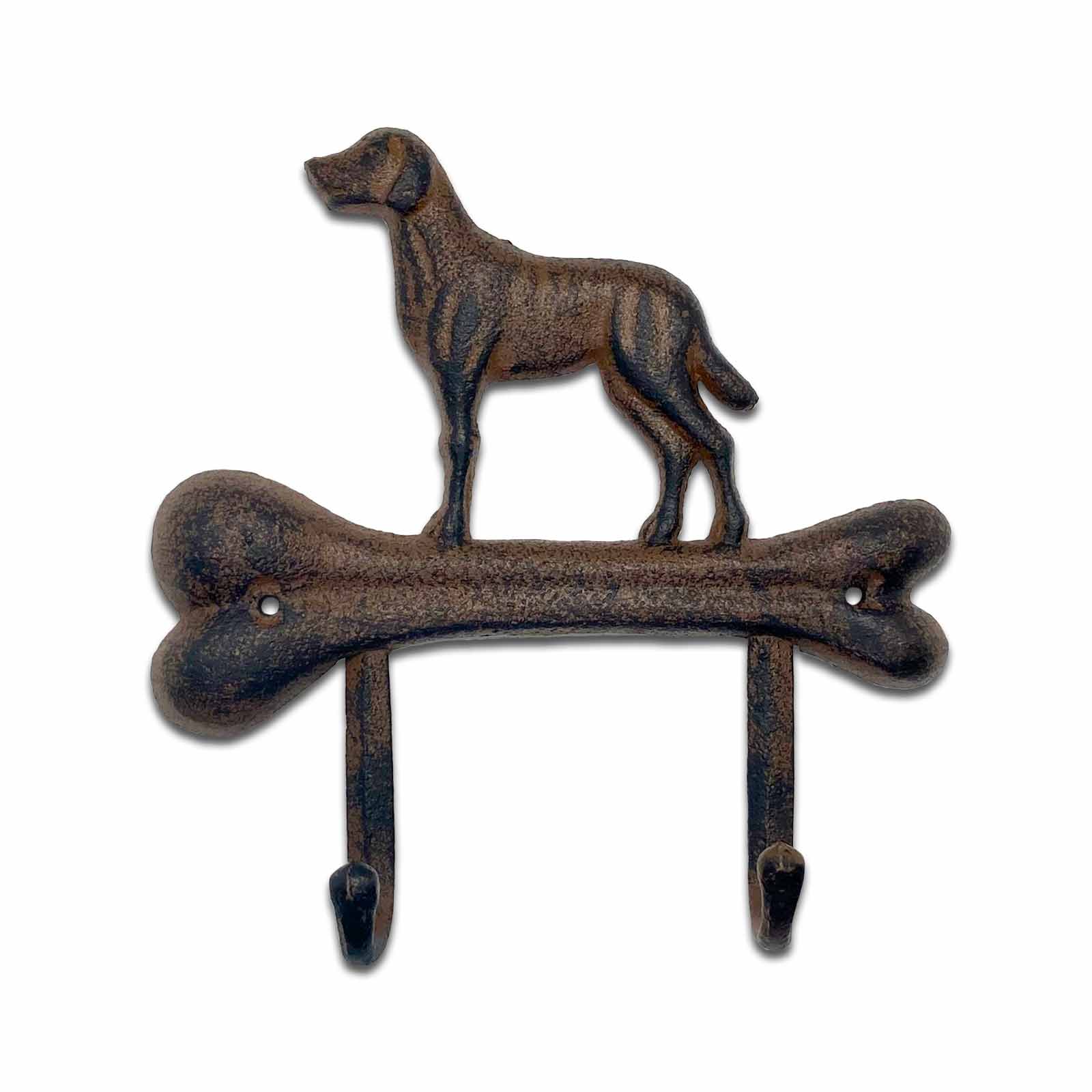 Dog and Bone Cast Iron Rustic Wall Hook