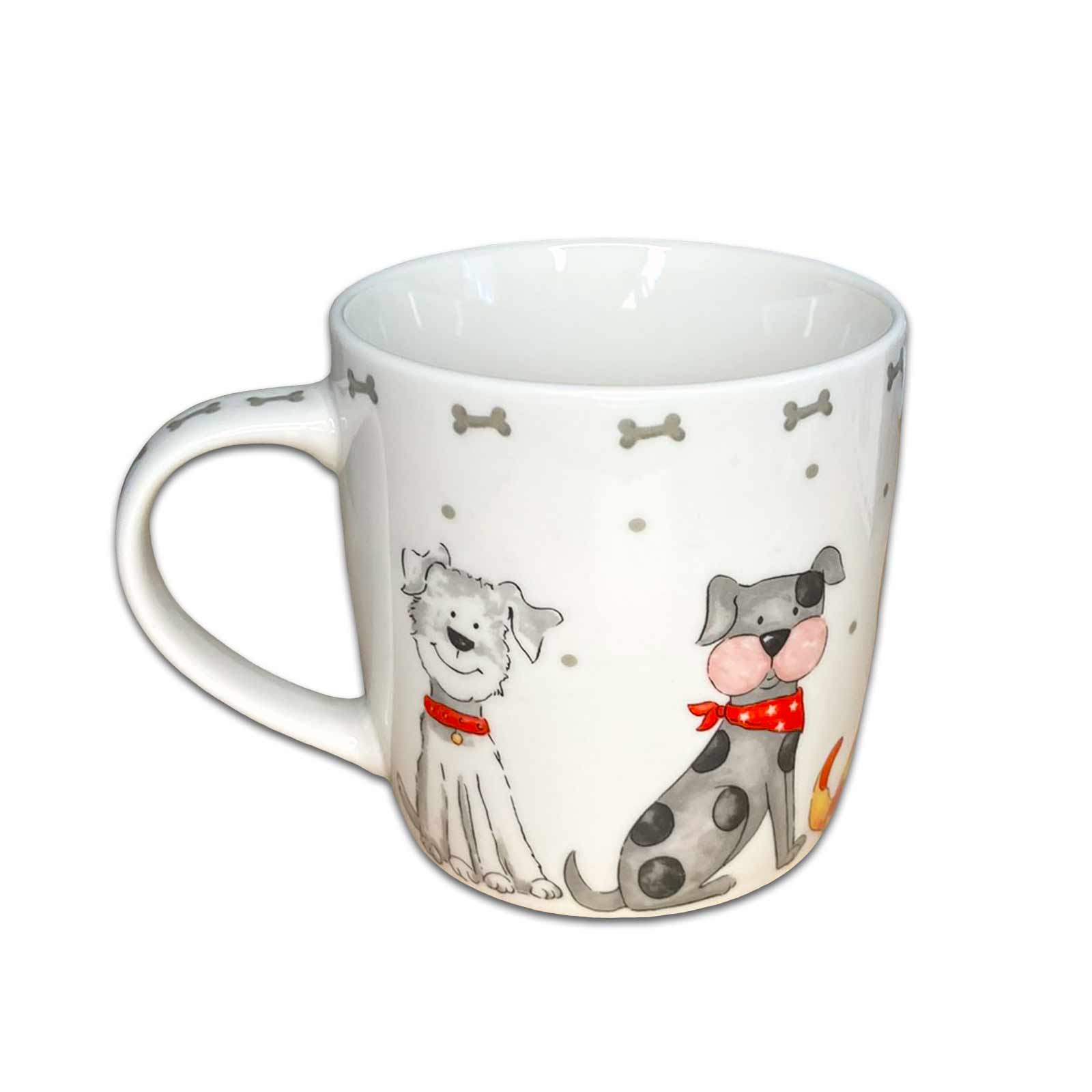 Faithful Friends Large Dogs Gift Boxed Fine China Coffee Mug