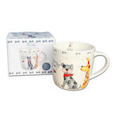 Faithful Friends Large Dogs Gift Boxed Fine China Coffee Mug