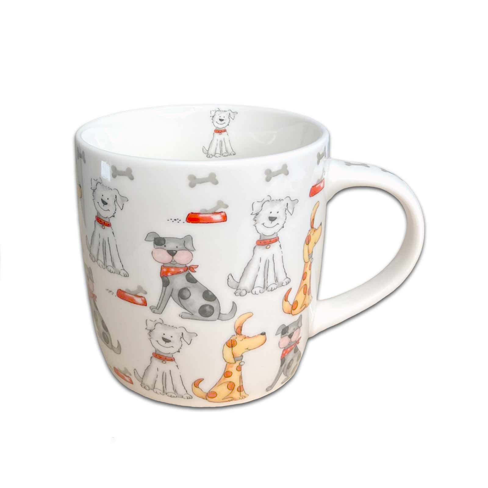 Faithful Friends Multi Dogs Fine China Gift Boxed Coffee Mug
