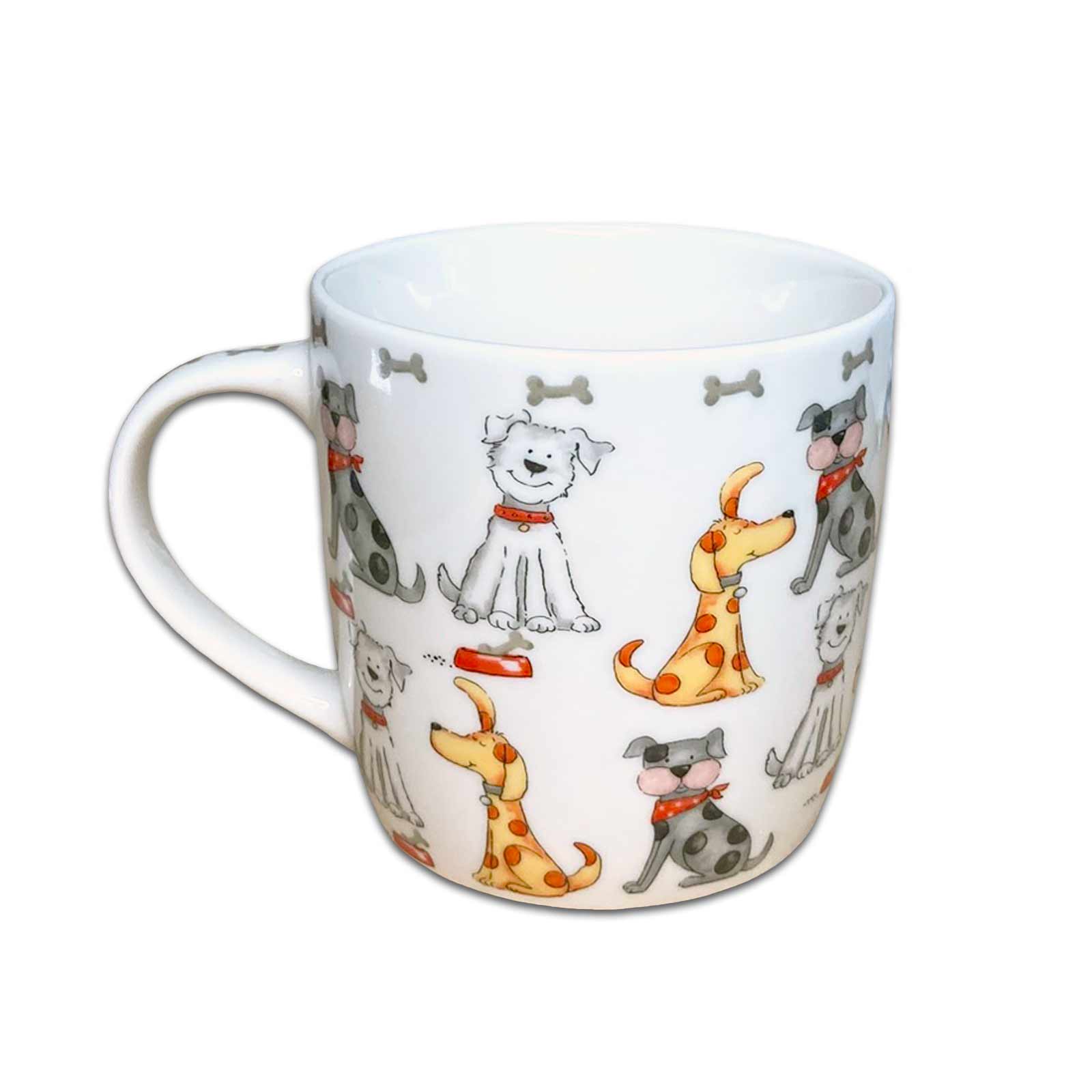 Faithful Friends Multi Dogs Fine China Gift Boxed Coffee Mug