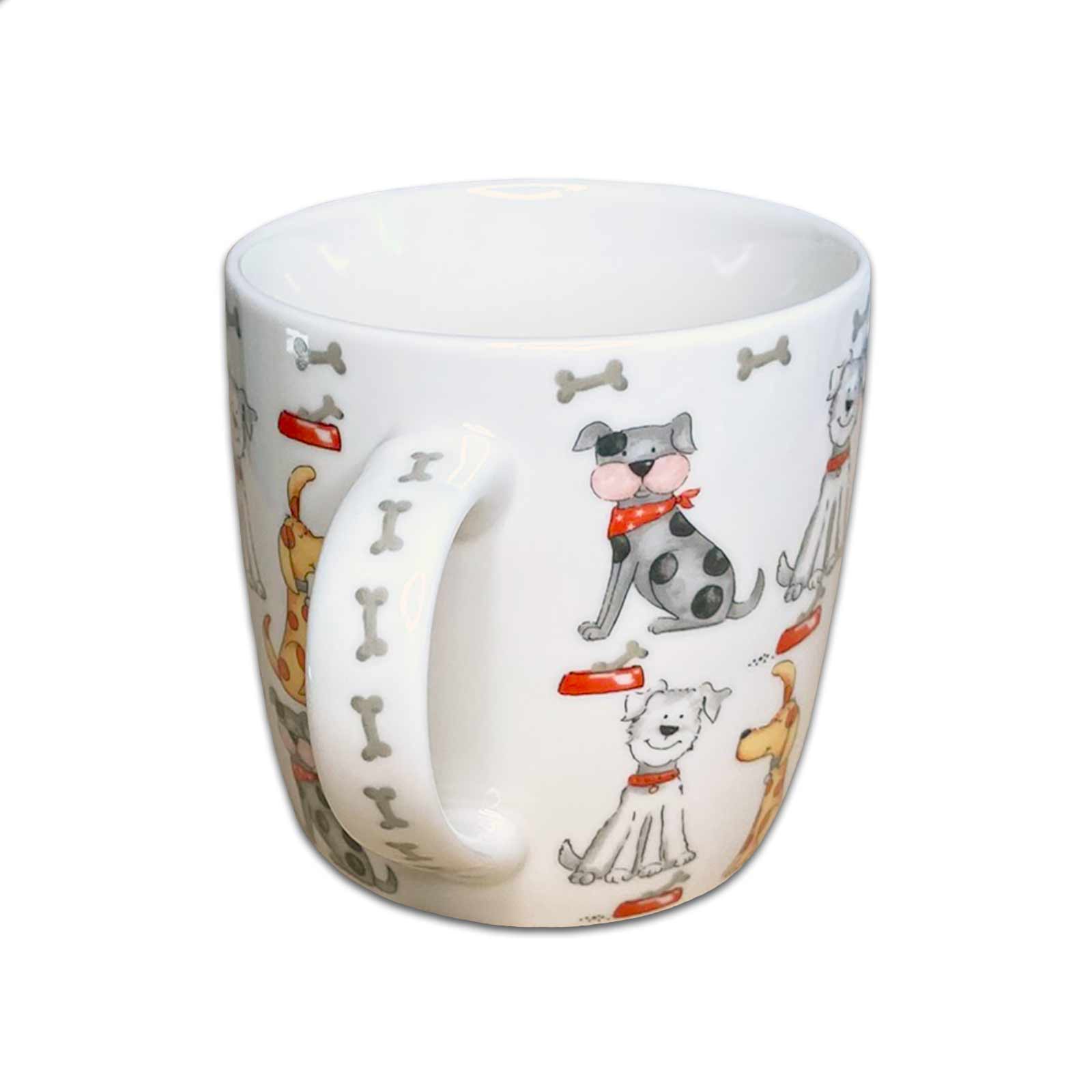 Faithful Friends Multi Dogs Fine China Gift Boxed Coffee Mug