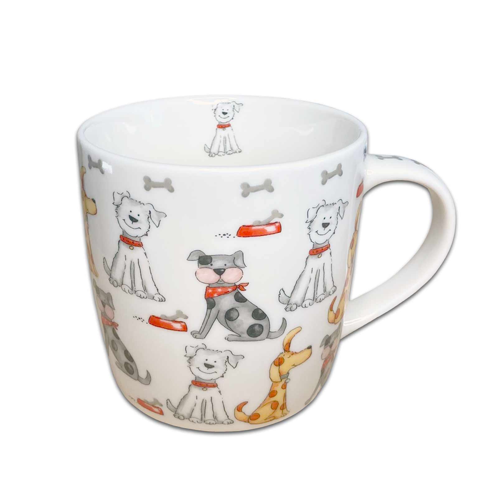 Faithful Friends Multi Dogs Fine China Gift Boxed Coffee Mug
