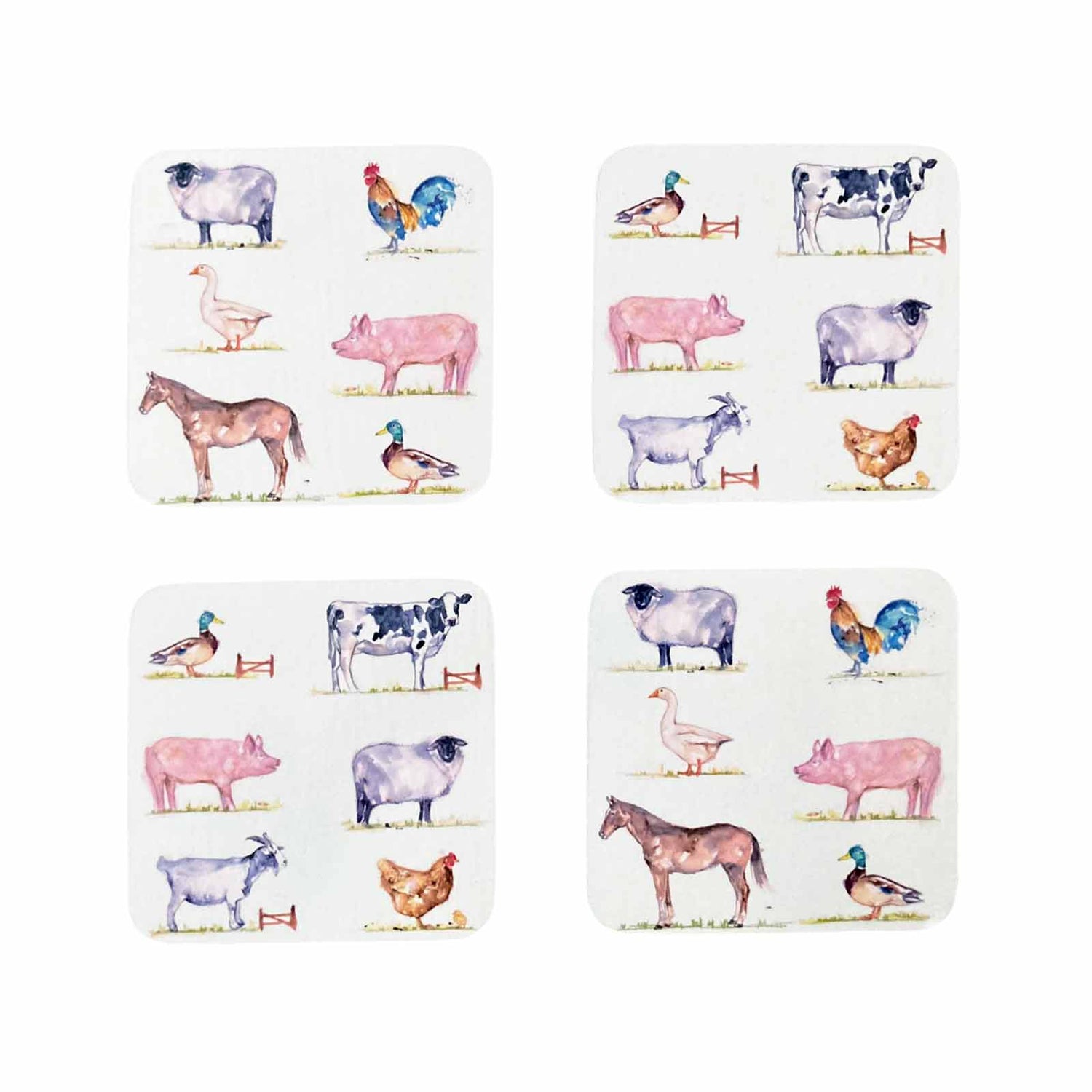 The Farmyard Coasters Set of 4