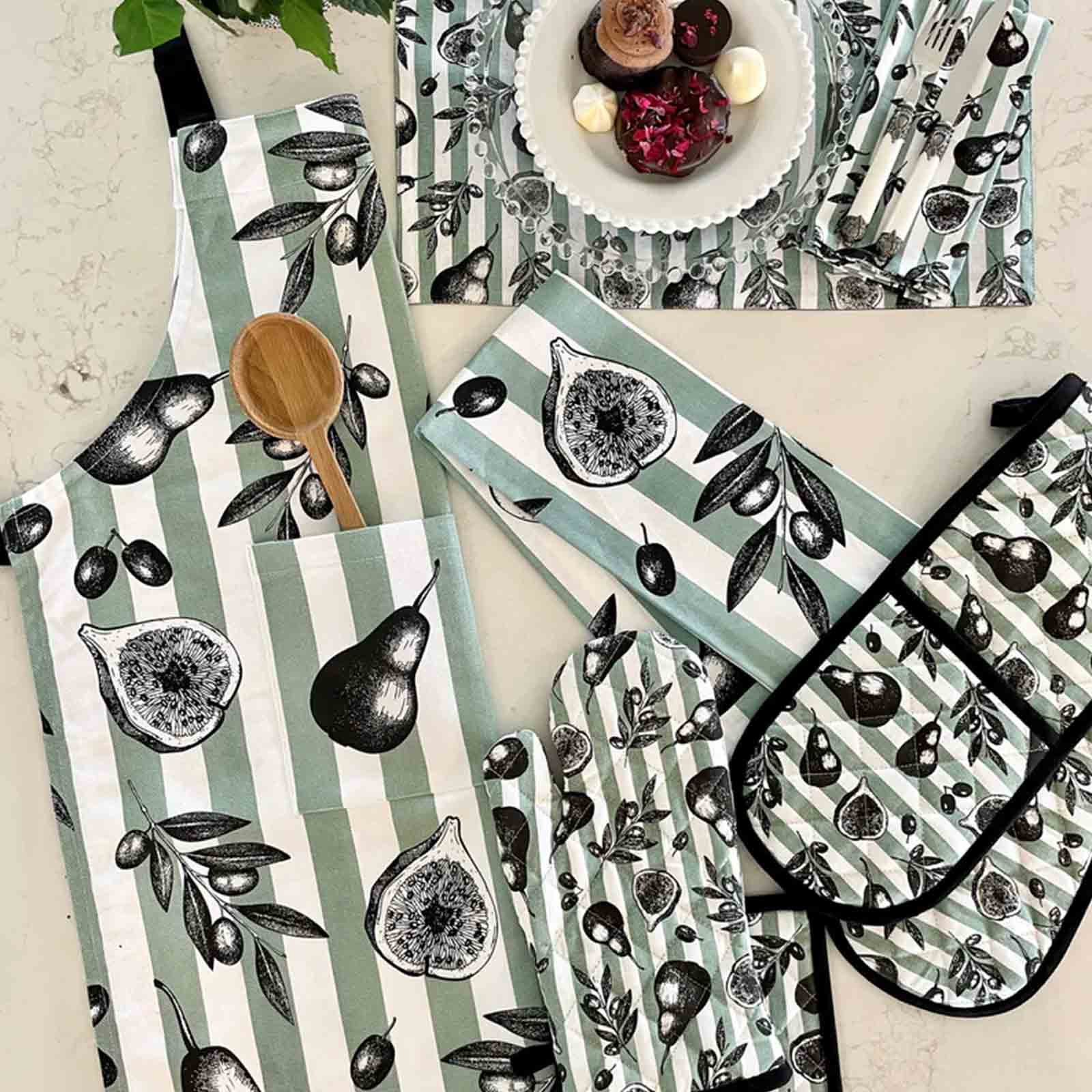 Fig & Pear 100% Cotton Double Oven Glove