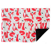 Foxes 100% Cotton Fabric Placemats - Set of 4