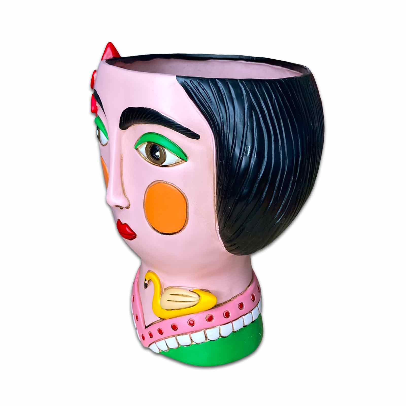 Frida Kahlo large resin planter - Allen Designs Planters