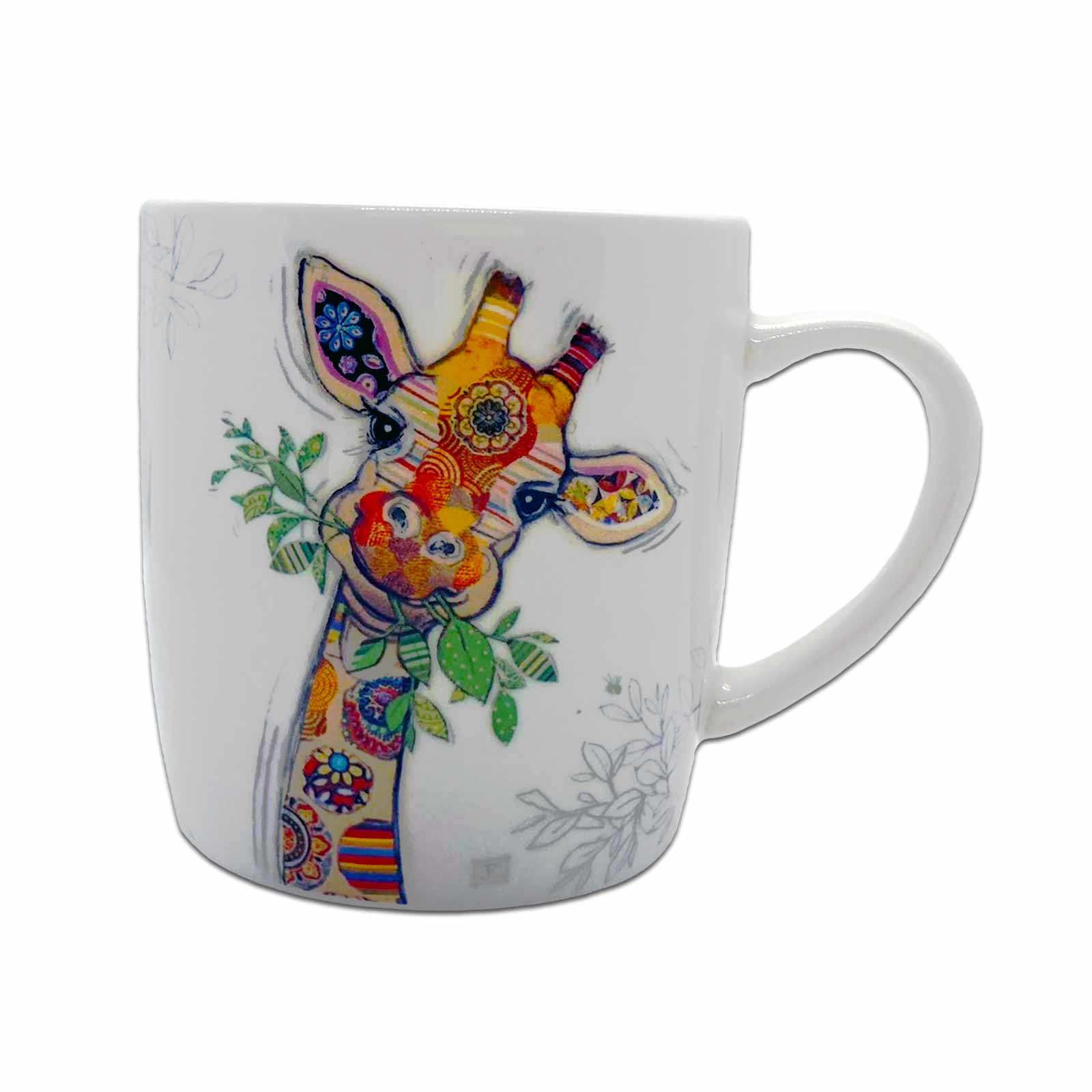 Gina Giraffe Bug Art Kooks Ceramic Coffee Mug