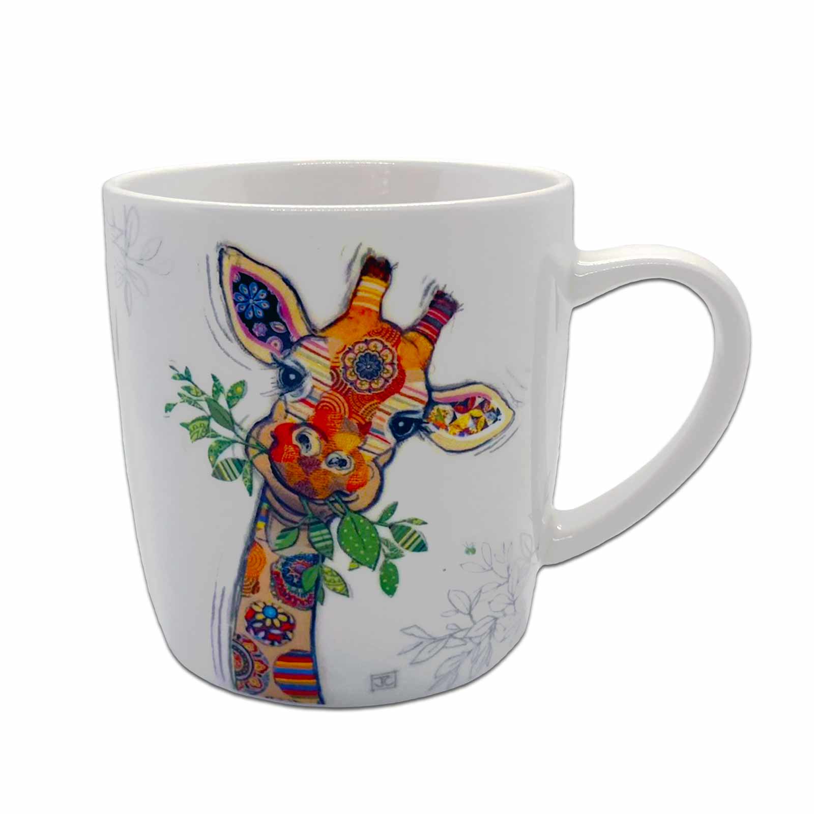 Gina Giraffe Bug Art Kooks Ceramic Coffee Mug