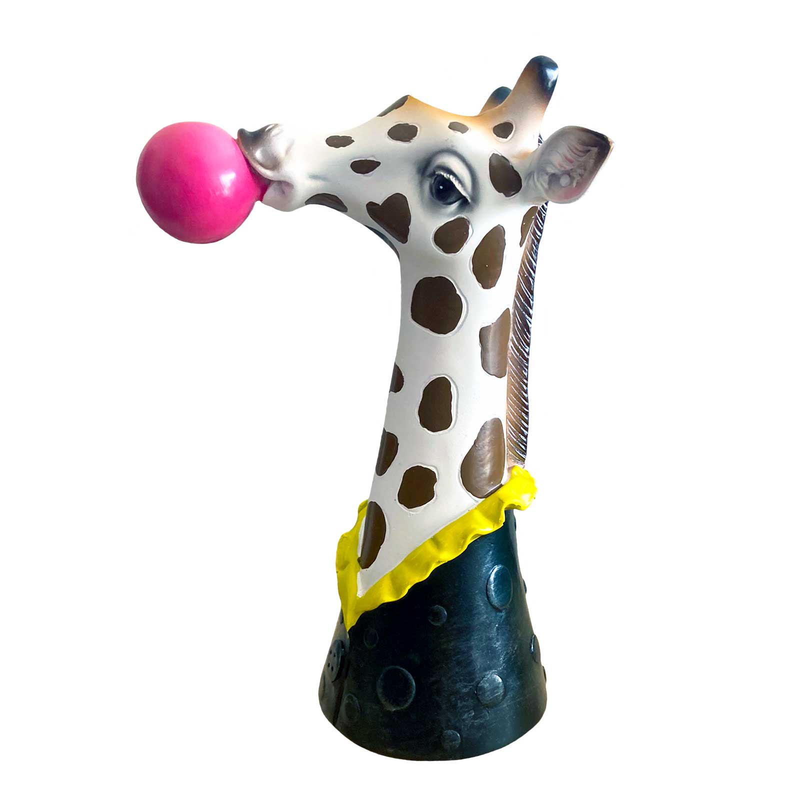 Giraffe Blowng Bubbles Resin Vase