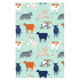 Green Cows 100% Cotton Tea Towel