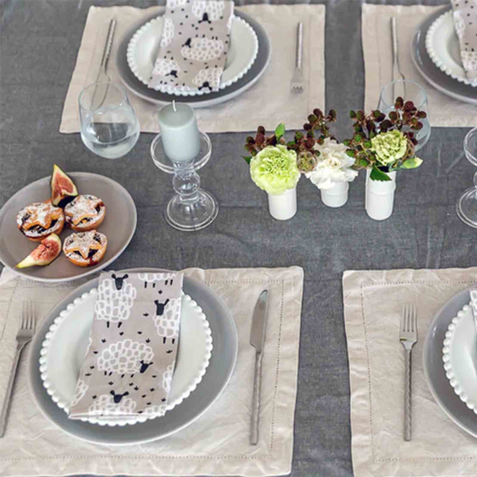 Grey Sheep 100% Cotton Cloth Napkins - Set of 4