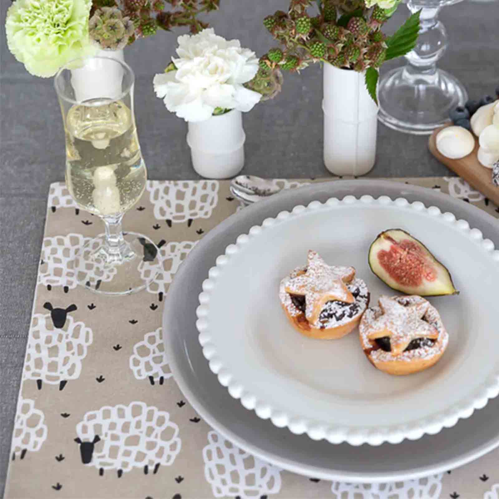 Grey Sheep 100% Cotton Fabric Placemat - Set of 4