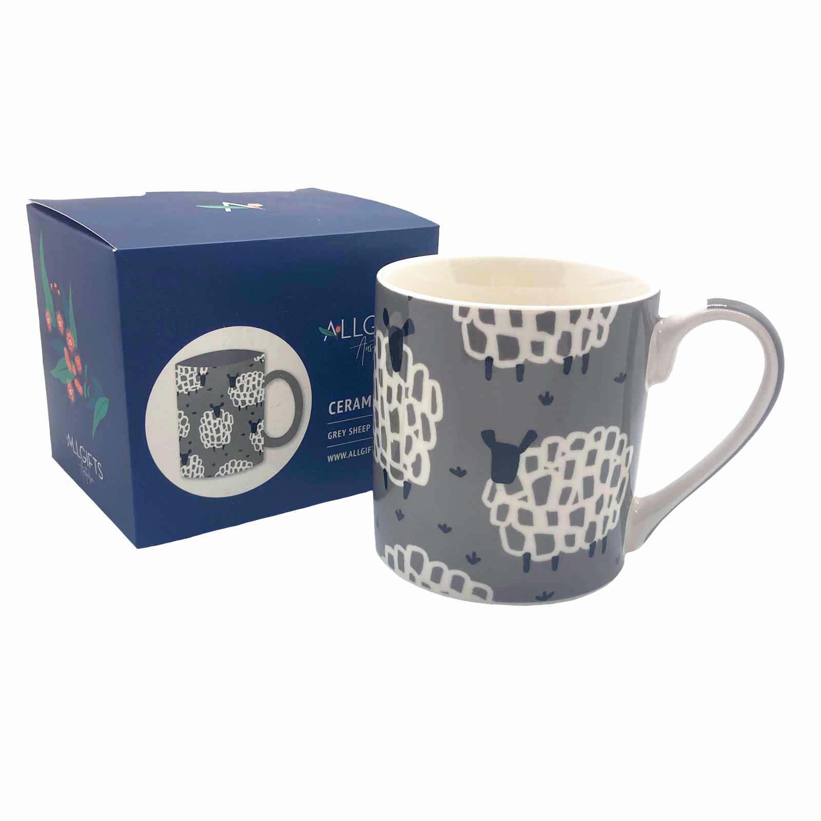 Grey Sheep Gift Boxed Australian Design Ceramic Coffee Mug