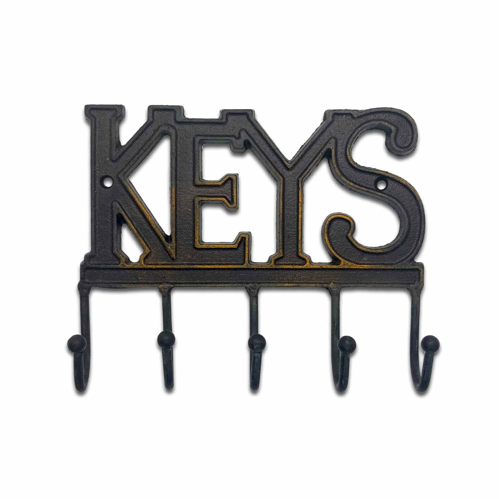 Cast Iron KEYS Key and Coat Hook
